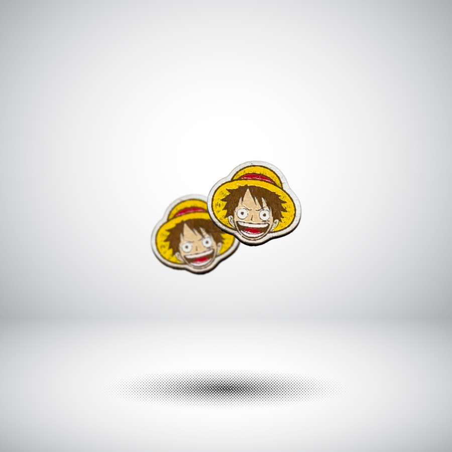 aretes pantallas hand made hechas a mano personalizadas custom 1up ropa y accesorios one piece luffy crew