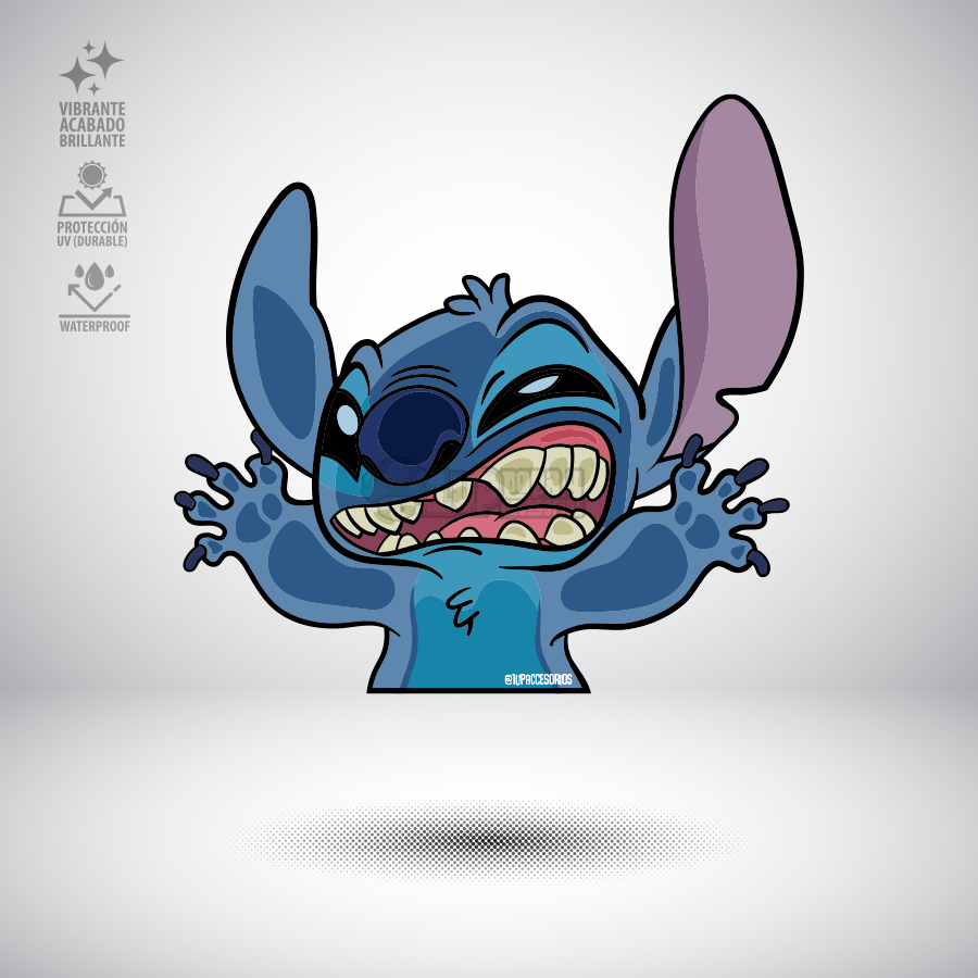 Home 1up ropa y accesorios sticker para carro stitch